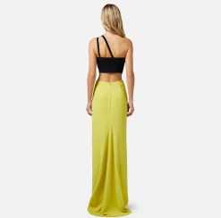 Elisabetta Franchi Top Cropped Asimmetrico In Maglia A Costine^ Top, T-Shirt & Body