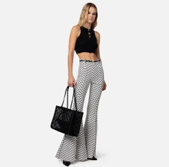 Elisabetta Franchi Top Cropped In Viscosa Con Lettering^ Top, T-Shirt & Body