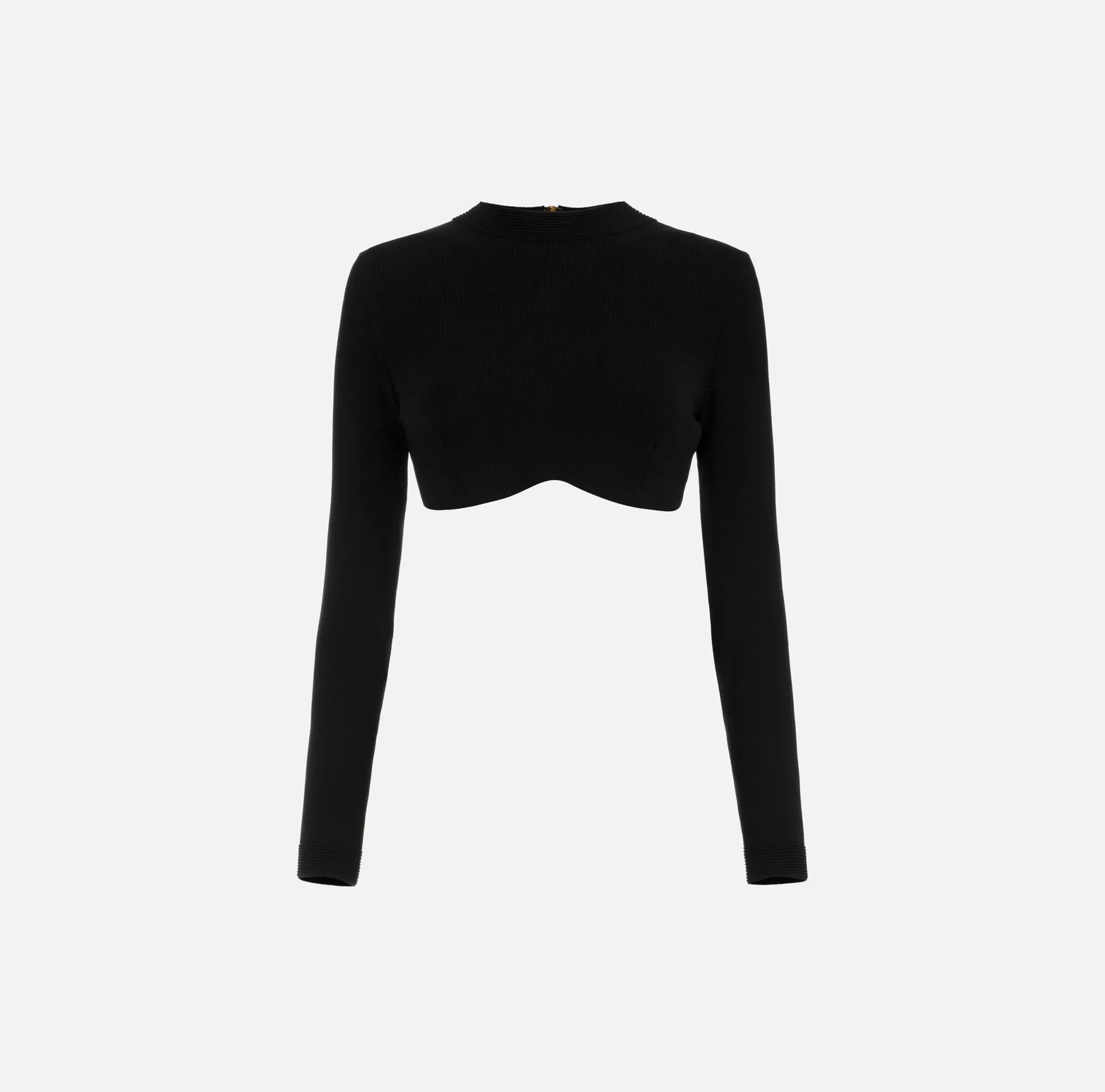 Elisabetta Franchi Top Cropped In Viscosa Lucida^ Top, T-Shirt & Body