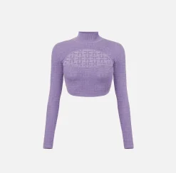 Elisabetta Franchi Top Cropped In Viscosa Punto Traforato^ Top, T-Shirt & Body
