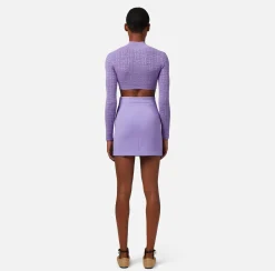 Elisabetta Franchi Top Cropped In Viscosa Punto Traforato^ Top, T-Shirt & Body