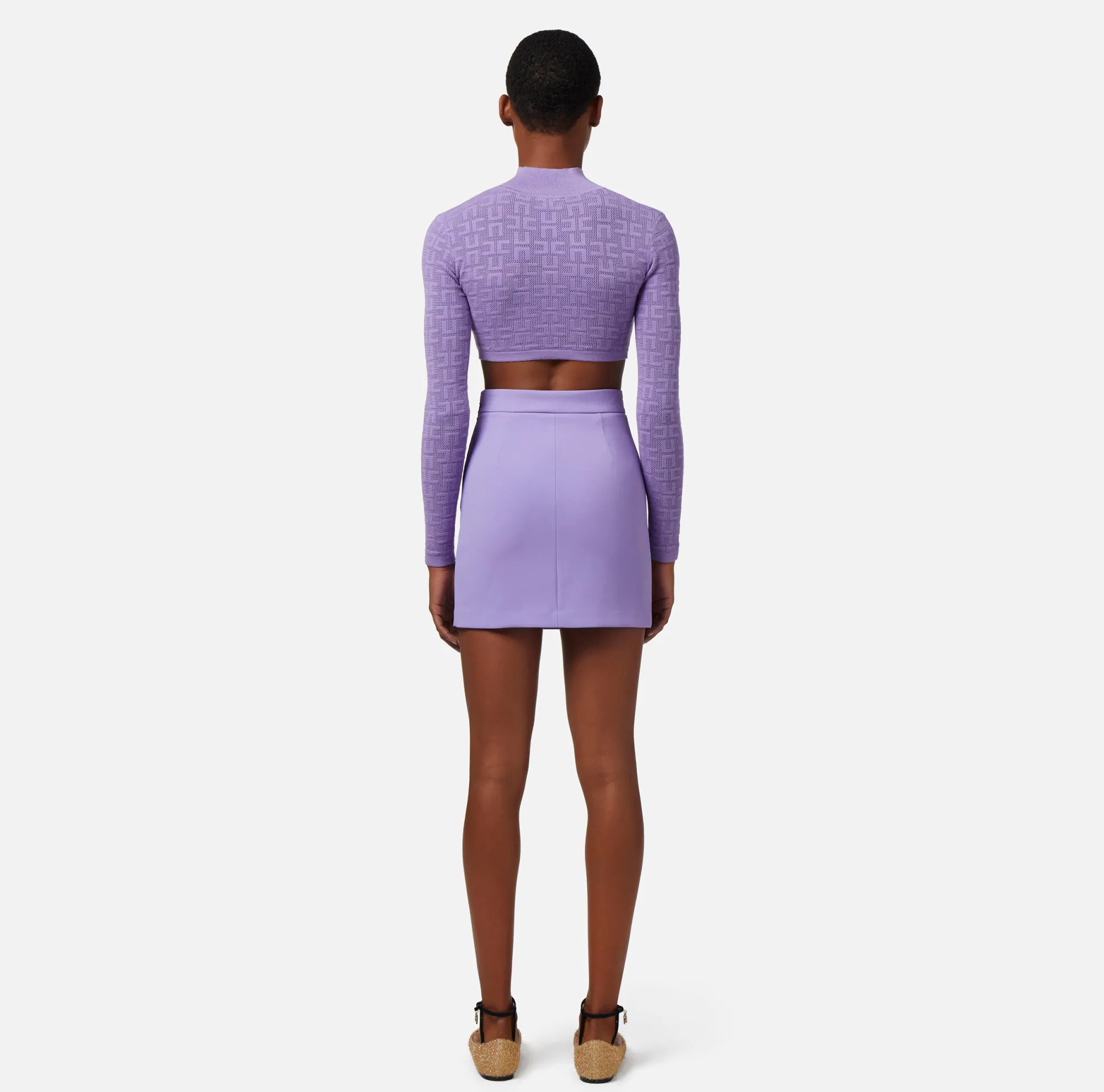 Elisabetta Franchi Top Cropped In Viscosa Punto Traforato^ Top, T-Shirt & Body