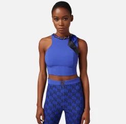 Elisabetta Franchi Top In Crepe Stretch Con Catena Foulard^ Top, T-Shirt & Body