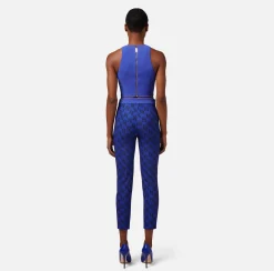 Elisabetta Franchi Top In Crepe Stretch Con Catena Foulard^ Top, T-Shirt & Body