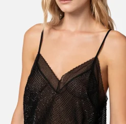 Elisabetta Franchi Top In Georgette Ricamata^ Top, T-Shirt & Body
