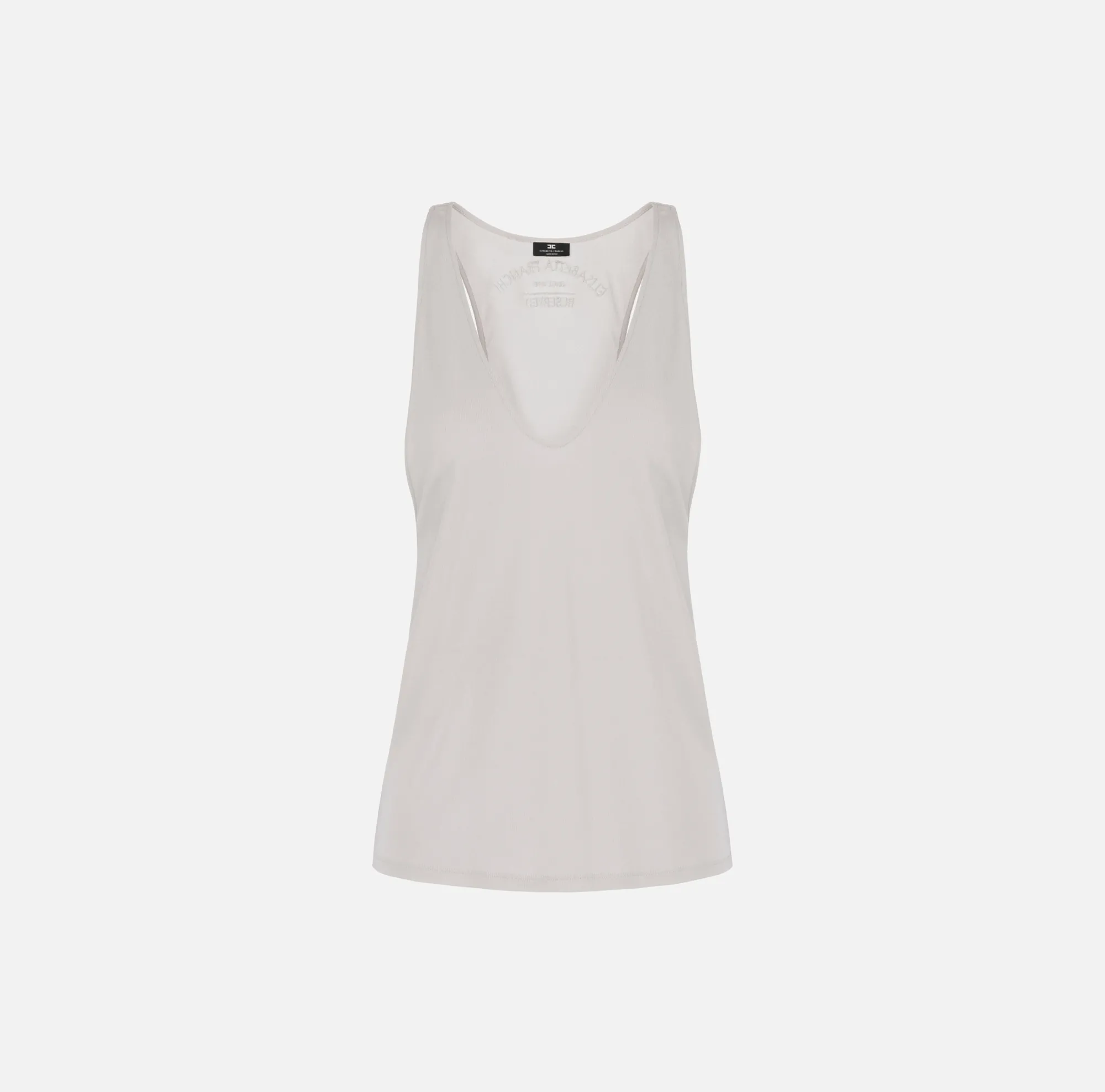 Elisabetta Franchi Top In Jersey Con Ricamo Logo^ Top, T-Shirt & Body