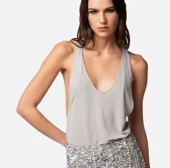 Elisabetta Franchi Top In Jersey Con Ricamo Logo^ Top, T-Shirt & Body