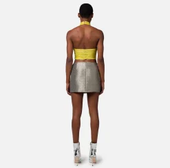 Elisabetta Franchi Top In Jersey Metallico Drappeggiato^ Top, T-Shirt & Body