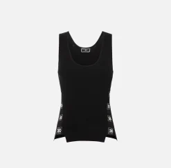 Elisabetta Franchi Top In Viscosa Con Bande Logate^ Top, T-Shirt & Body
