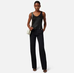 Elisabetta Franchi Top In Viscosa Laminata Con Charms^ Top, T-Shirt & Body