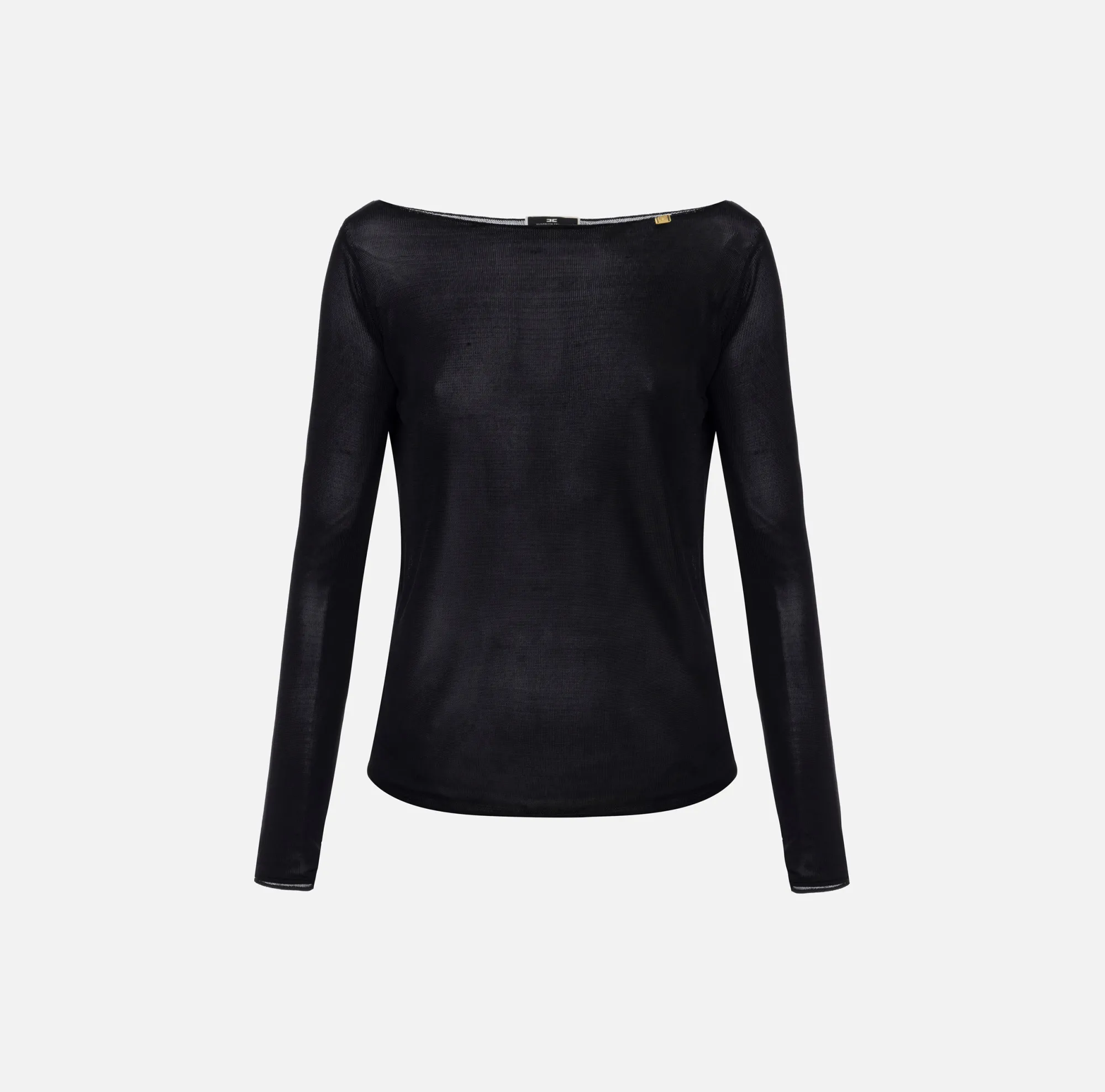 Elisabetta Franchi Top In Viscosa Lucida^ Maglieria E Felpe