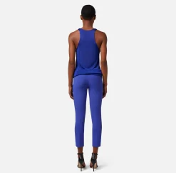 Elisabetta Franchi Top In Viscosa Lucida Con Scollo All'Americana^ Top, T-Shirt & Body