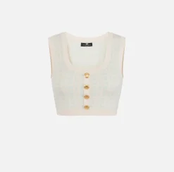 Elisabetta Franchi Top Logo Jacquard All-Over^ Top, T-Shirt & Body