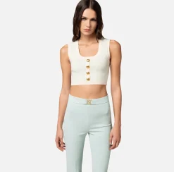 Elisabetta Franchi Top Logo Jacquard All-Over^ Top, T-Shirt & Body