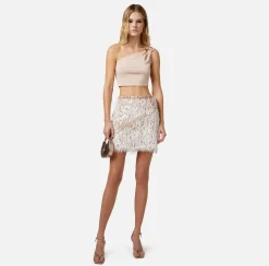 Elisabetta Franchi Top Monospalla In Viscosa Con Anello^ Top, T-Shirt & Body