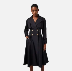 Elisabetta Franchi Trench In Cotone Linea A Redingote^ Giacche & Trench