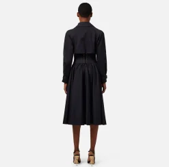 Elisabetta Franchi Trench In Cotone Linea A Redingote^ Giacche & Trench