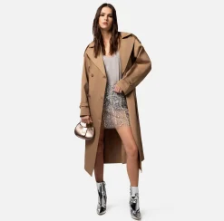 Elisabetta Franchi Trench Over In Cotone^ Giacche & Trench