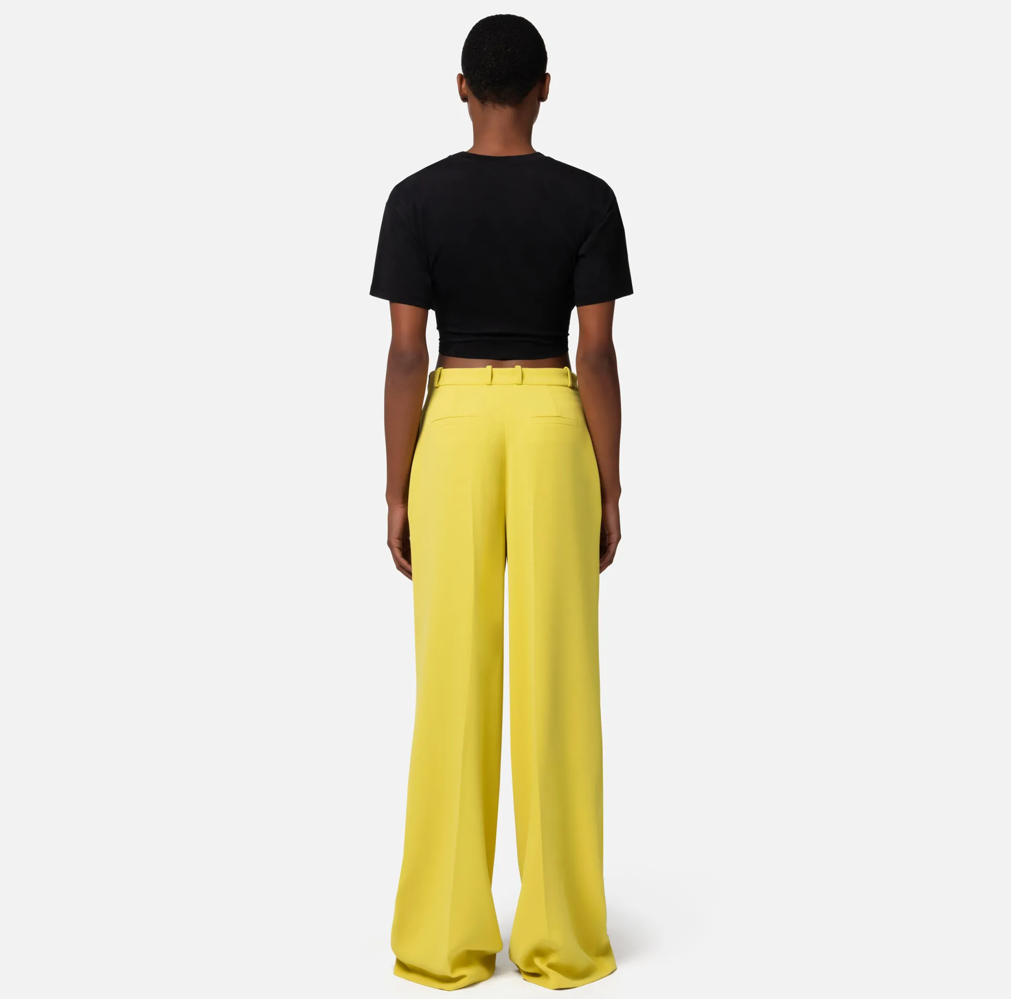 Elisabetta Franchi T-Shirt Cropped In Jersey Con Nodo E Stampa^ Top, T-Shirt & Body