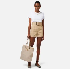Elisabetta Franchi T-Shirt In Jersey Con Accessorio Charms^ Top, T-Shirt & Body