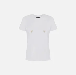Elisabetta Franchi T-Shirt In Jersey Con Piercing^ Top, T-Shirt & Body