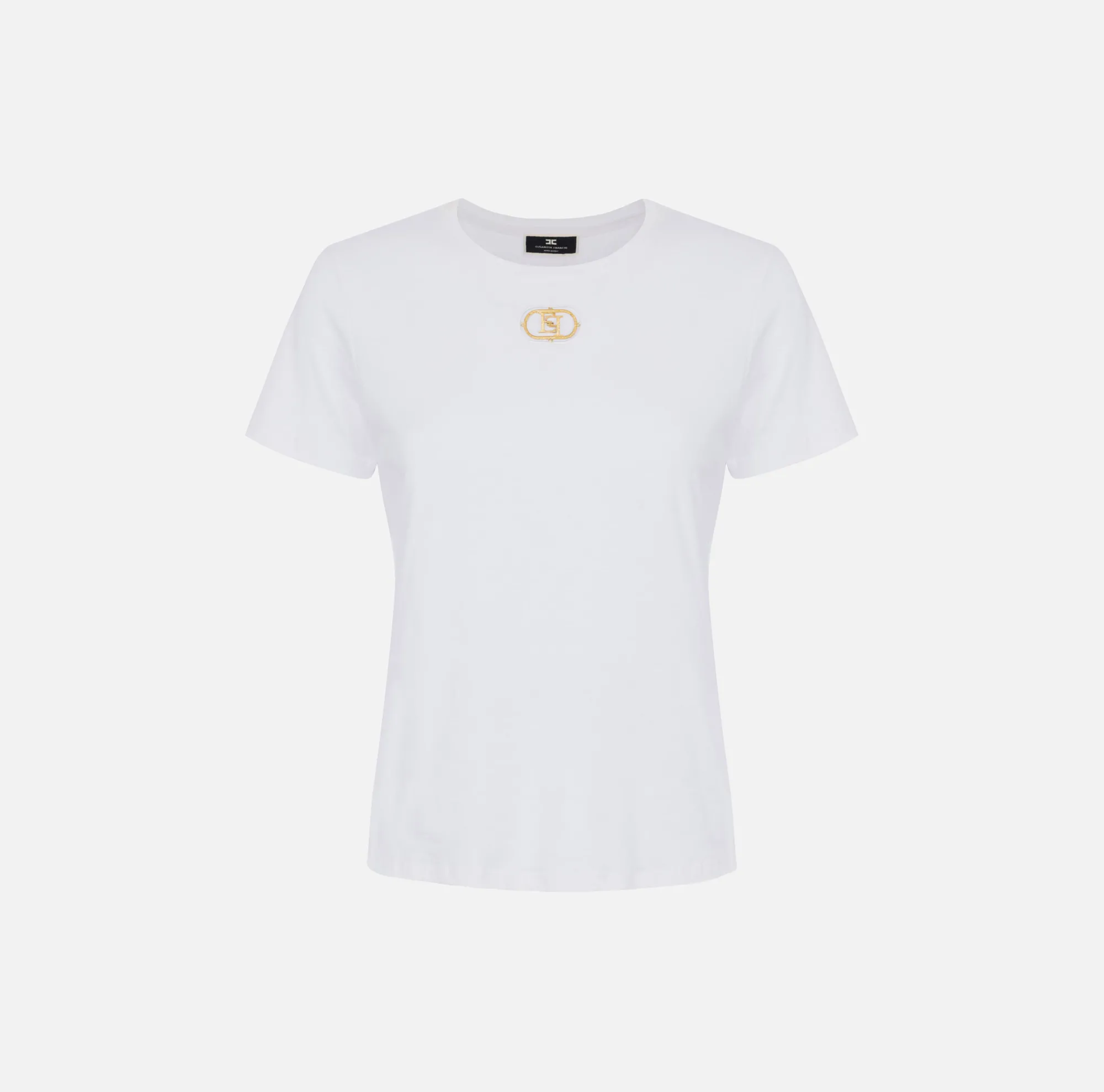 Elisabetta Franchi T-Shirt In Jersey Con Placca Logo^ Top, T-Shirt & Body