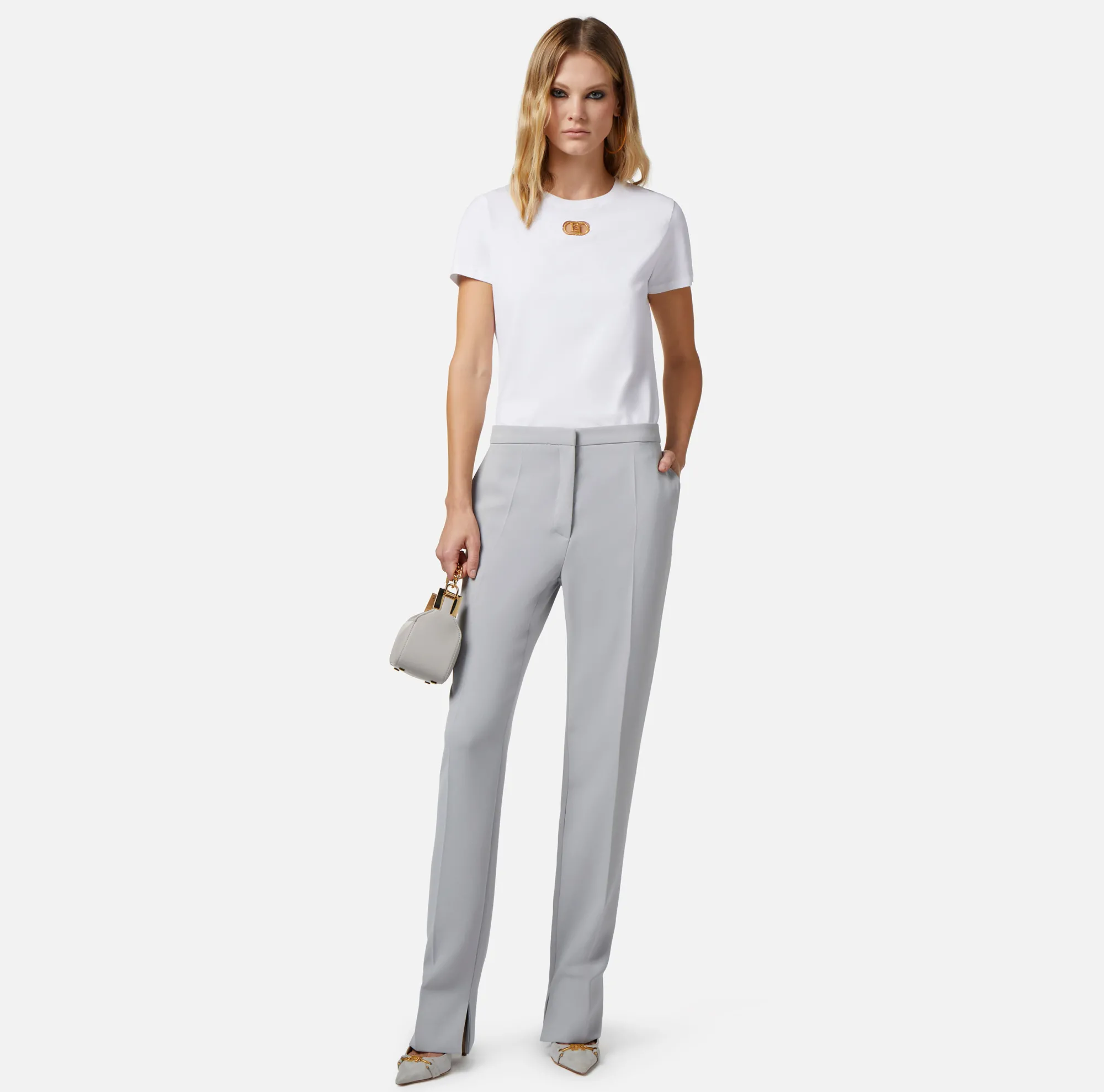 Elisabetta Franchi T-Shirt In Jersey Con Placca Logo^ Top, T-Shirt & Body