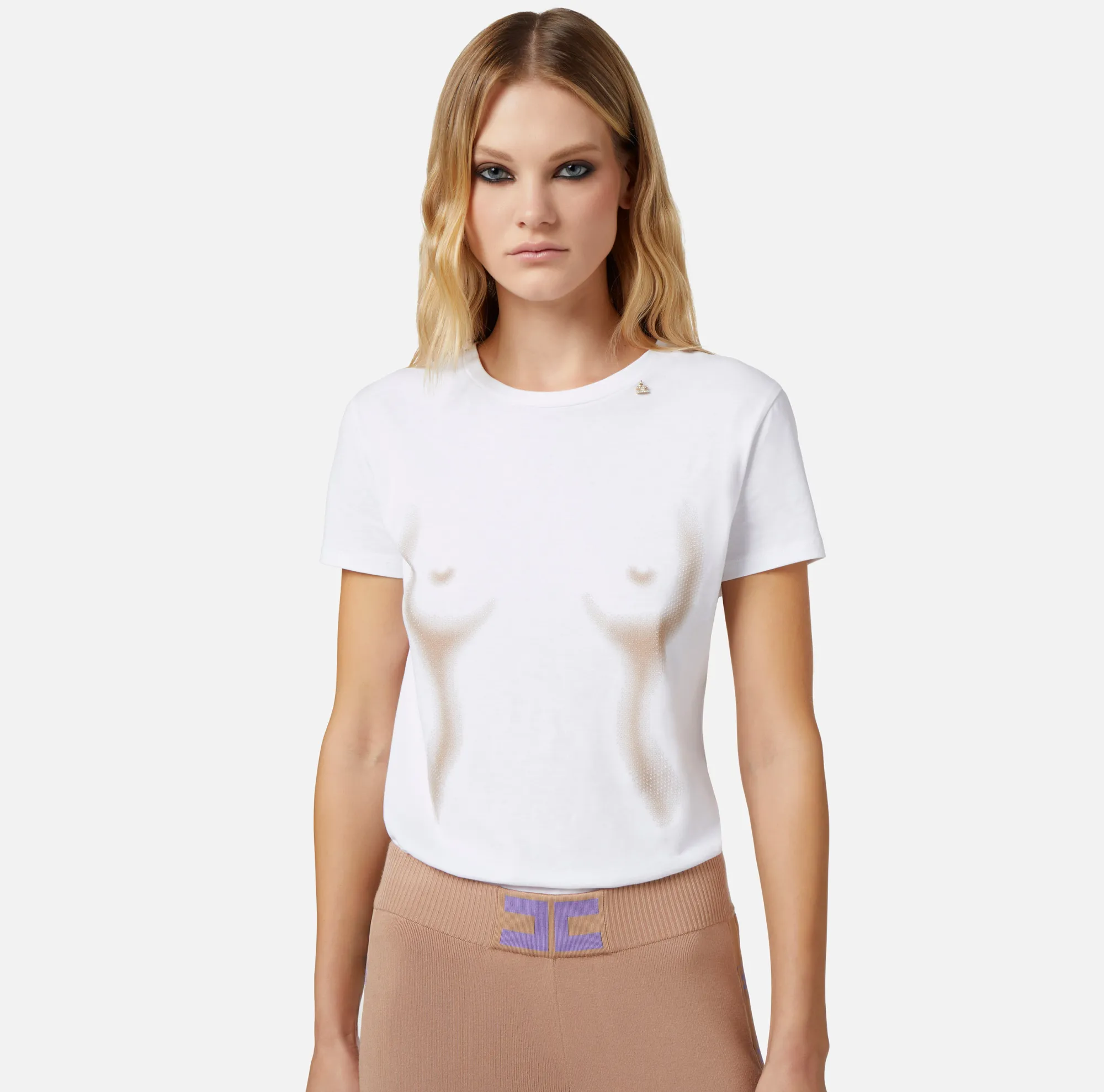 Elisabetta Franchi T-Shirt In Jersey Con Stampa Body Morph^ Top, T-Shirt & Body