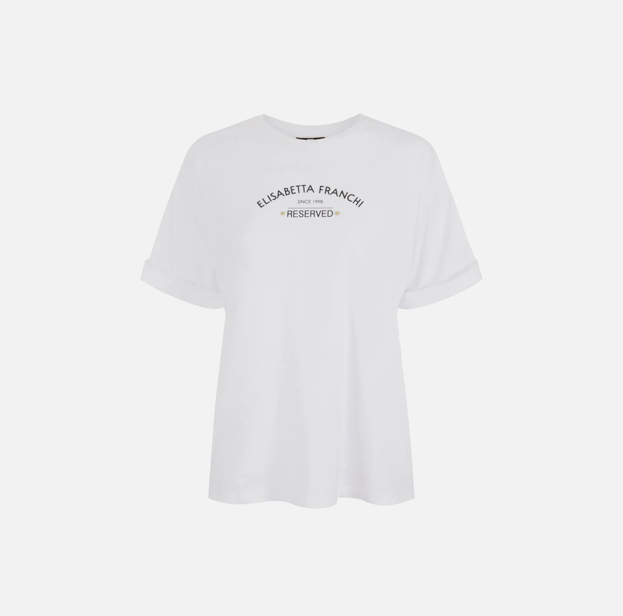 Elisabetta Franchi T-Shirt In Jersey Con Stampa Logo^ Top, T-Shirt & Body