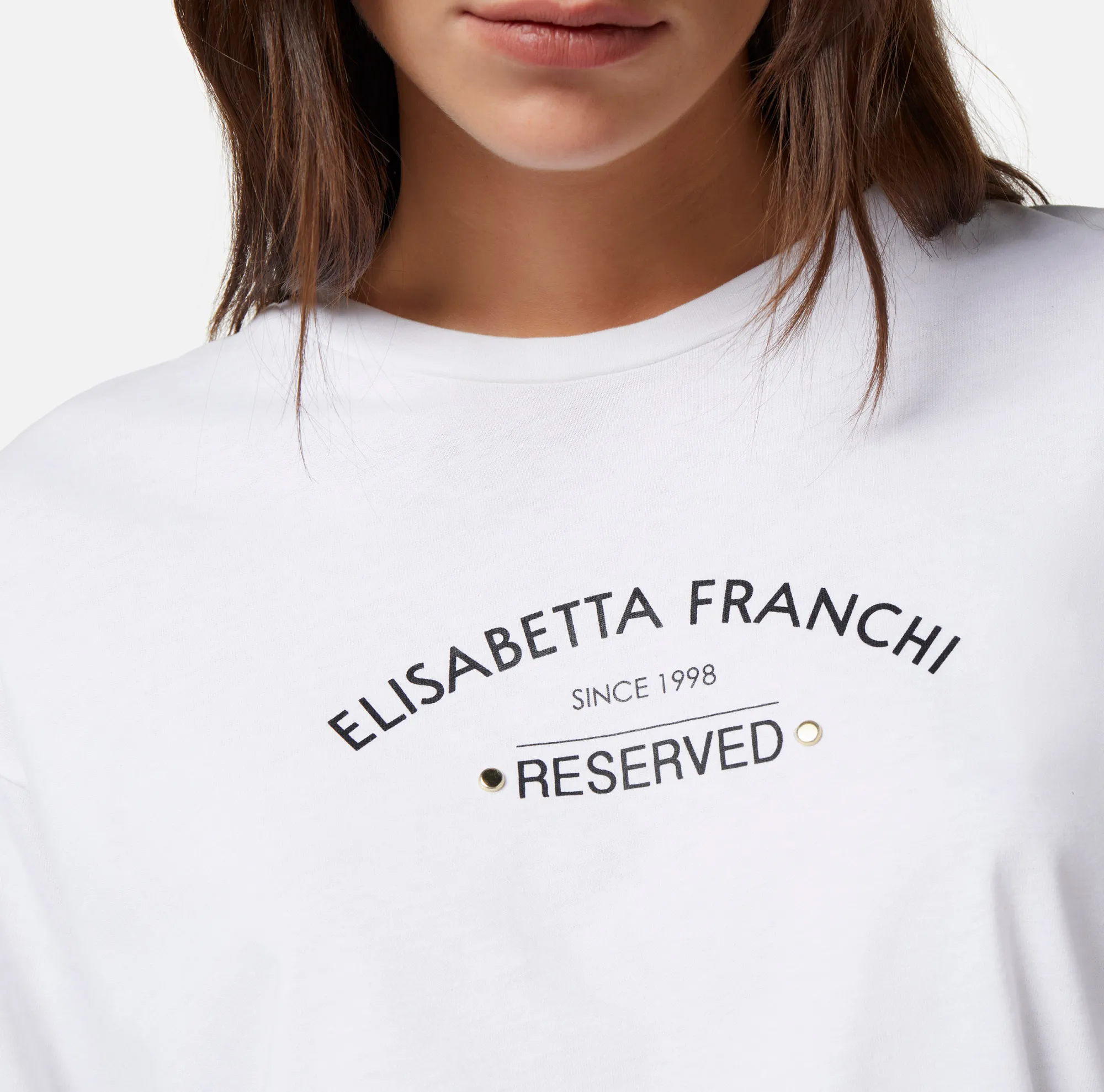 Elisabetta Franchi T-Shirt In Jersey Con Stampa Logo^ Top, T-Shirt & Body