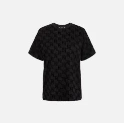 Elisabetta Franchi T-Shirt In Jersey Stampa Logo Flock^ Top, T-Shirt & Body