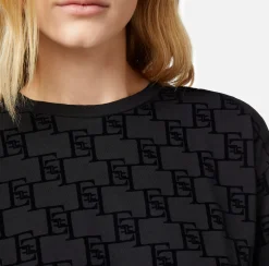 Elisabetta Franchi T-Shirt In Jersey Stampa Logo Flock^ Top, T-Shirt & Body
