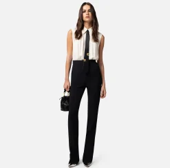 Elisabetta Franchi Tuta Combinata In Crepe E Viscosa Con Cravatta^ Tute