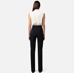 Elisabetta Franchi Tuta Combinata In Crepe E Viscosa Con Cravatta^ Tute