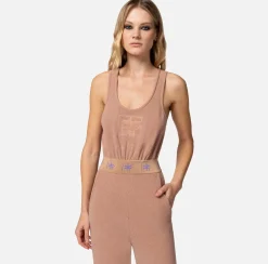 Elisabetta Franchi Tuta In Cotone Con Bande Logate E Ricamo^ Tute