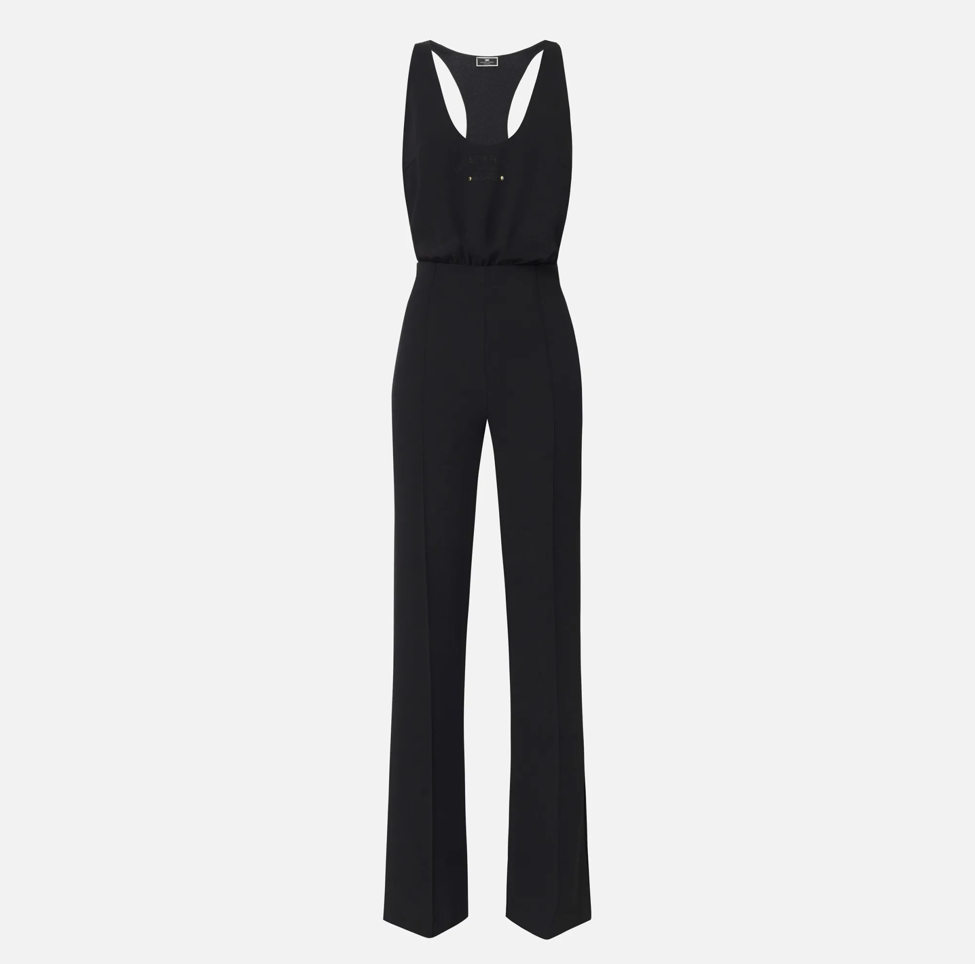 Elisabetta Franchi Tuta In Crepe Con Stampa Logo^ Tute