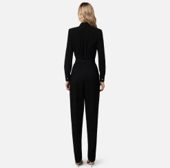 Elisabetta Franchi Tuta In Crepe Con Tasche Ricamate^ Tute