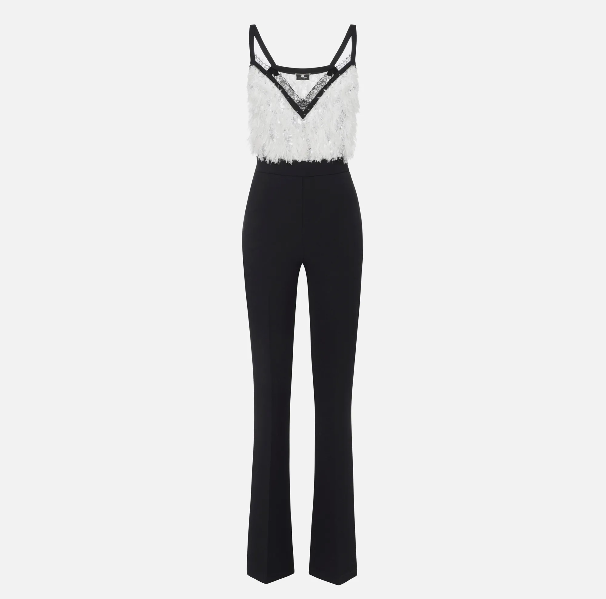 Elisabetta Franchi Tuta In Crepe Con Top Ricamato^ Tute