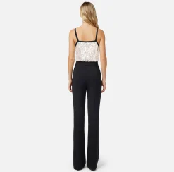 Elisabetta Franchi Tuta In Crepe Con Top Ricamato^ Tute
