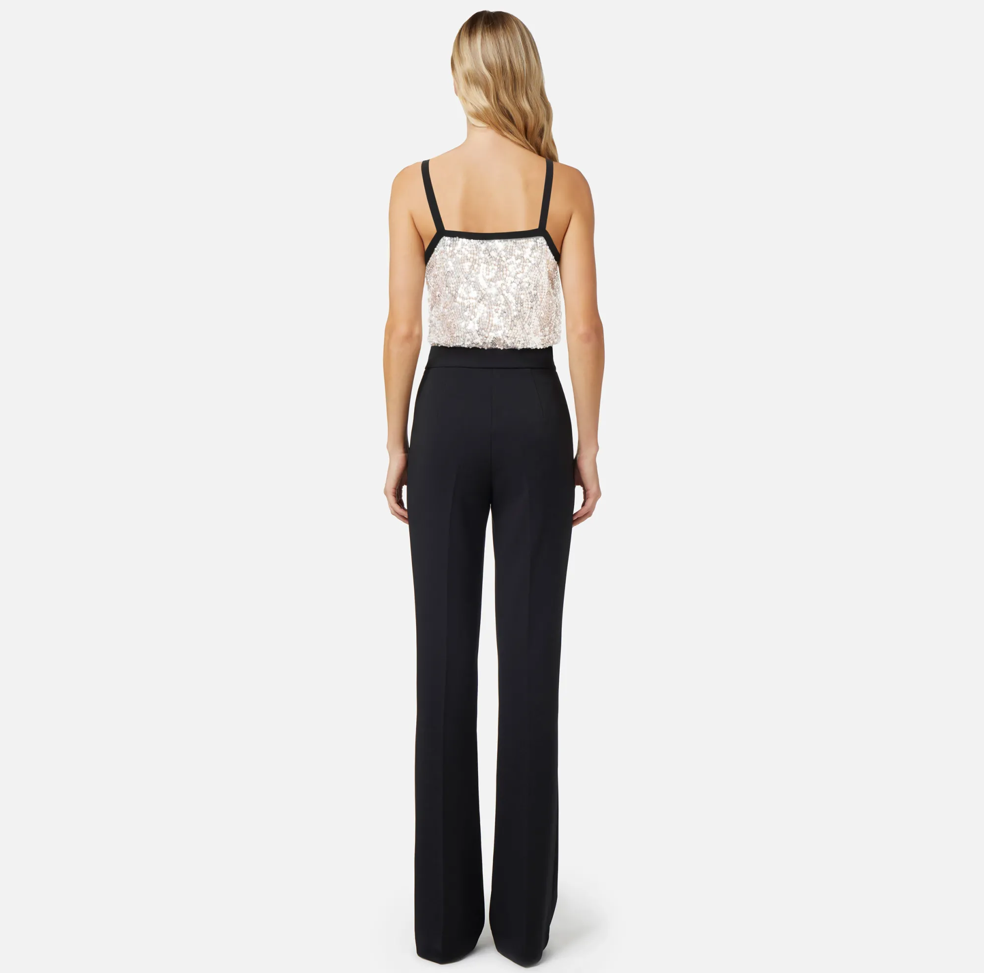 Elisabetta Franchi Tuta In Crepe Con Top Ricamato^ Tute