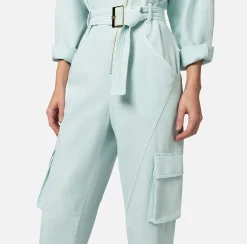 Elisabetta Franchi Tuta In Denim Cargo^ Tute