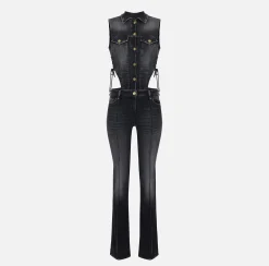 Elisabetta Franchi Tuta In Denim Con Cut-Out^ Tute