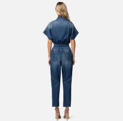 Elisabetta Franchi Tuta In Denim Con Gemello Nello Scollo^ Tute