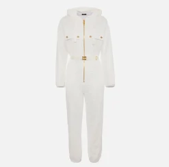Elisabetta Franchi Tuta In Felpa Jacquard Con Cappuccio^ Tute