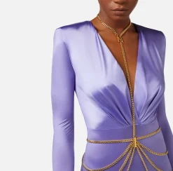 Elisabetta Franchi Tuta In Lycra Con Body Chain^ Tute