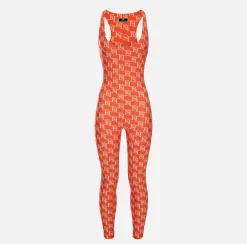 Elisabetta Franchi Tuta In Lycra Con Stampa Logo^ Tute